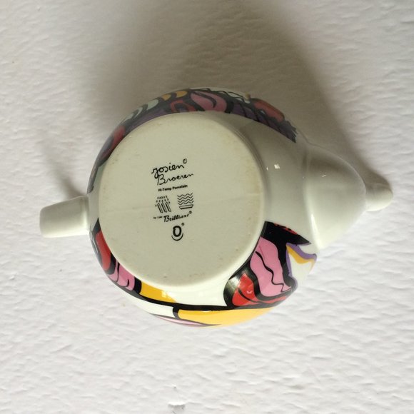 Teapot Josien Broeren White Colorful Woman Face Print Porcelain Kitchen - Picture 8 of 12